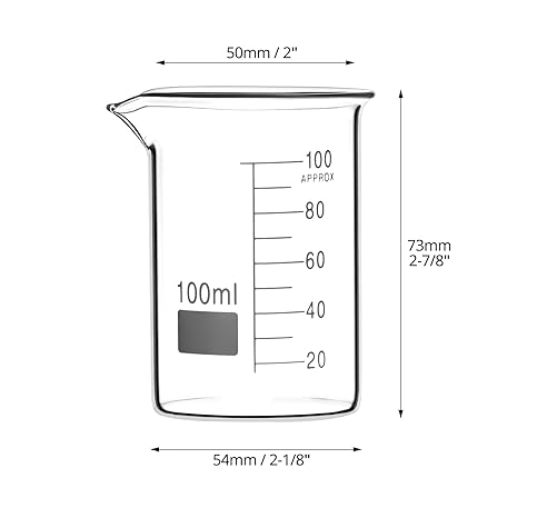 100 ml Borosilicate Glass Beaker x 6